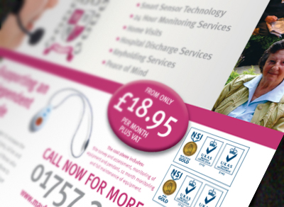 Promotional lealets - Mayfair Careline.