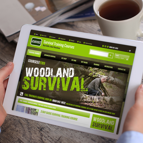 online ecommerce website design for survival company